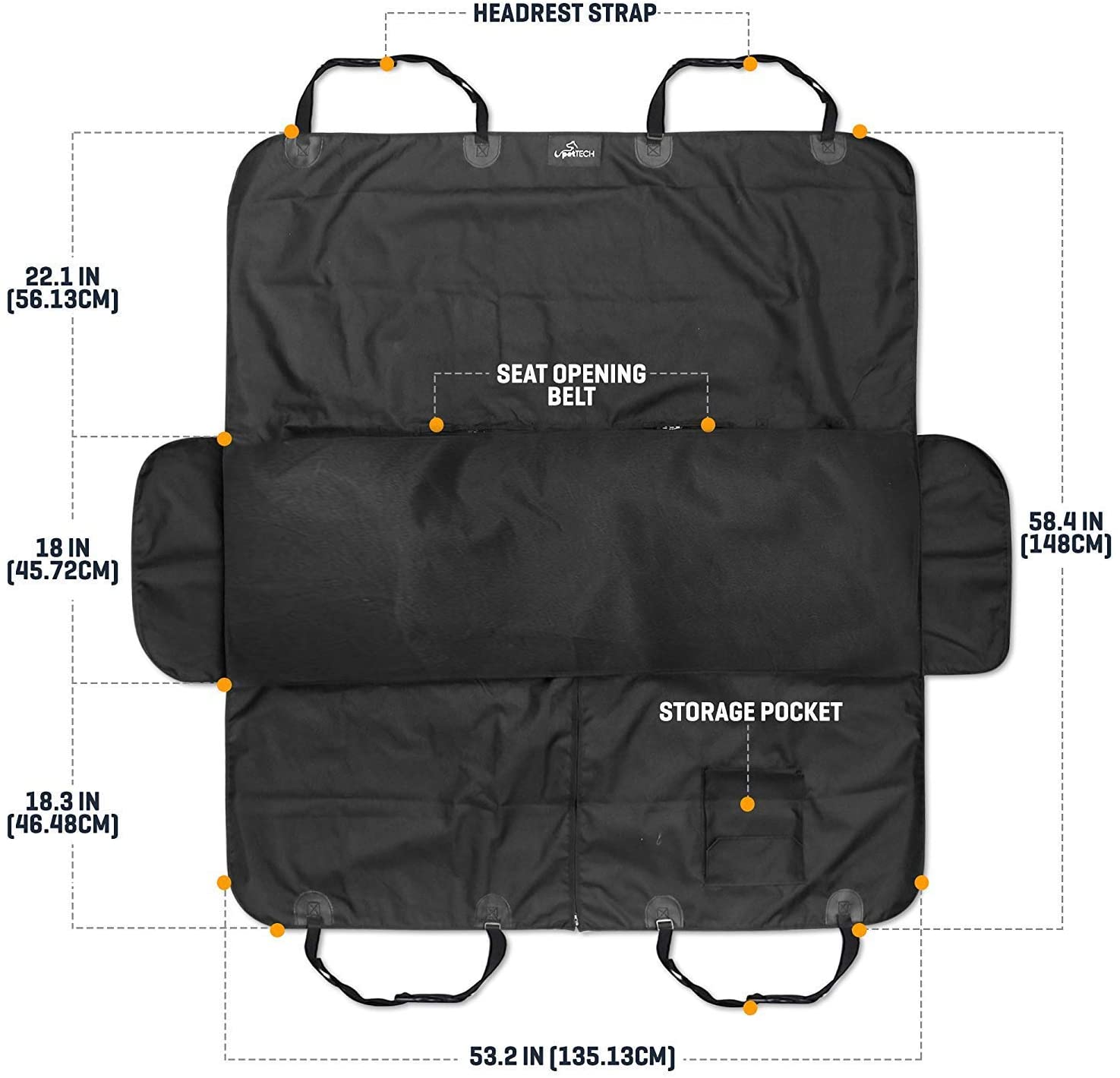  Protector de tapicería para perros (grandes y pequeños), instalación sencilla y fácil de limpiar, protege tu coche, 100 % impermeable Cubierta Asiento Coche Perro, diseño antideslizante 