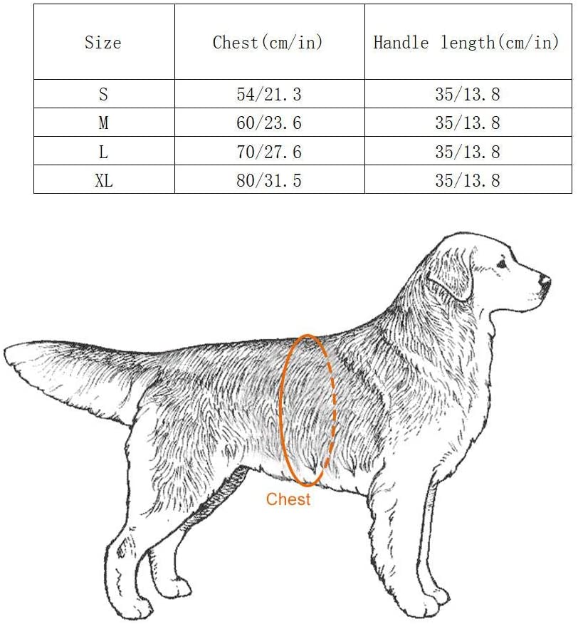  Pssopp Arnés de rehabilitación para Perros, Arnés para Caminar, Elevador para Llevar Arnés de Soporte de elevación para Perros Soporte para arnés de elevación para Perros con manija (XL Gris) 