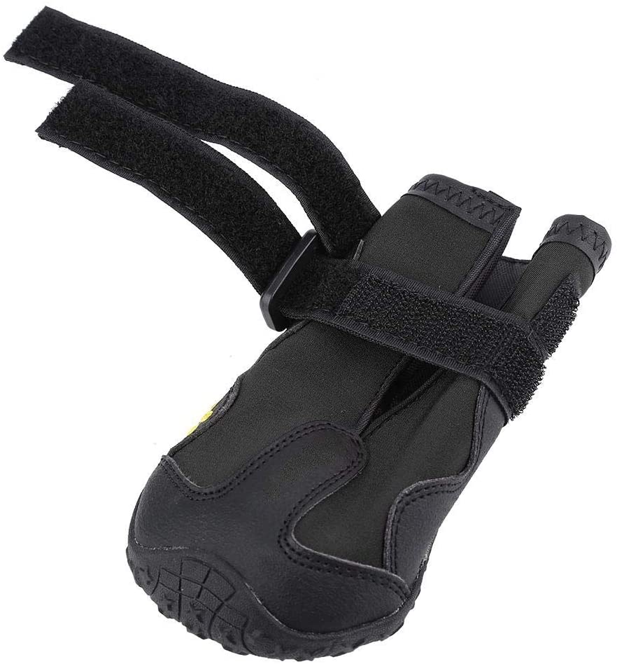  Pssopp Botas para Perros para Mascotas Cachorros Antideslizantes Antideslizantes Resistentes al Desgaste Suave Botas Impermeables para Perros Calientes Zapatos para Mascotas(Negro 3#) 