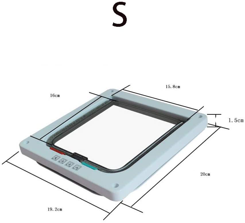  Puerta magnética para mascotas mascotas Puerta para gato Orificio para gato Orificio para puerta de perro Dirección de acceso controlable Puerta para mascotas Perrera para gatos (29cm * 25cm * 5.5cm) 