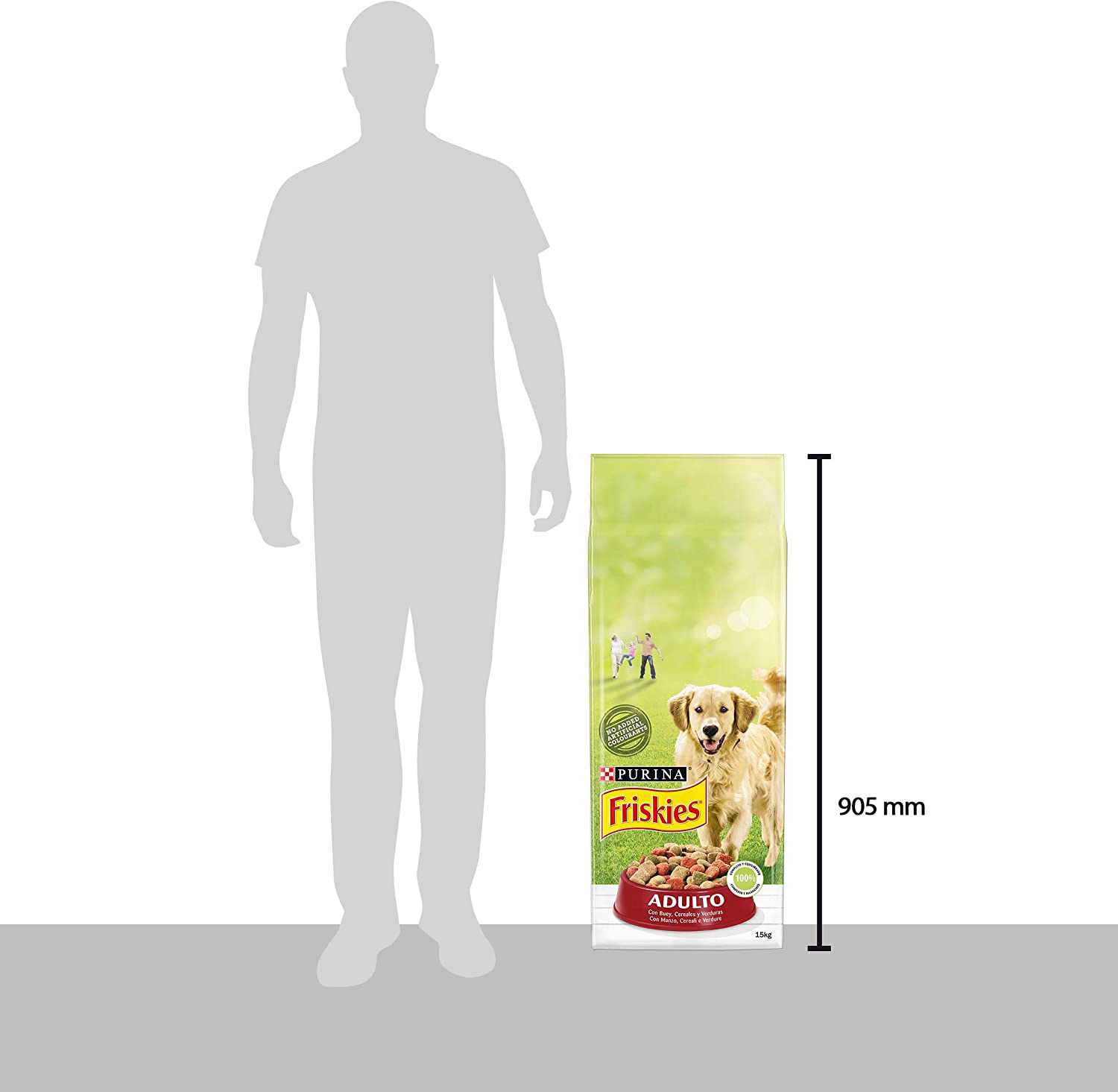  Purina Friskies Pienso para Perro Adulto Buey, Cereales y Verduras 15 Kg 