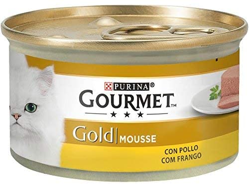  Purina Gourmet Gold Mousse comida para gatos con Pollo, 8 x 85 gr 