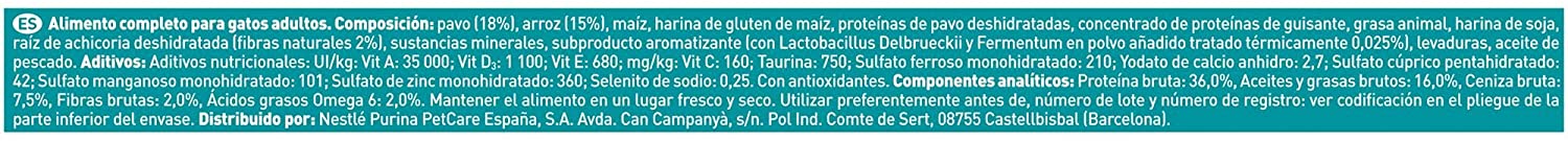  PURINA ONE Bifensis Pienso para Gatos con la Digestión Sensible Salmón y Cereales 8 x 800 g 