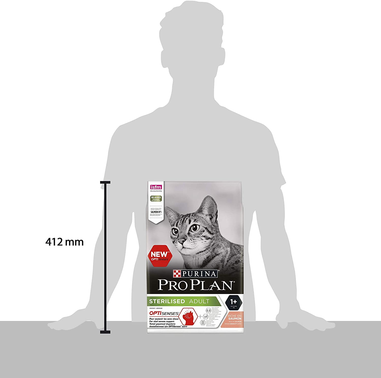  PURINA Pro Plan Comida Seco para Gato Esterilizado con Optirenal, Sabor Salmón - 3 Kg 