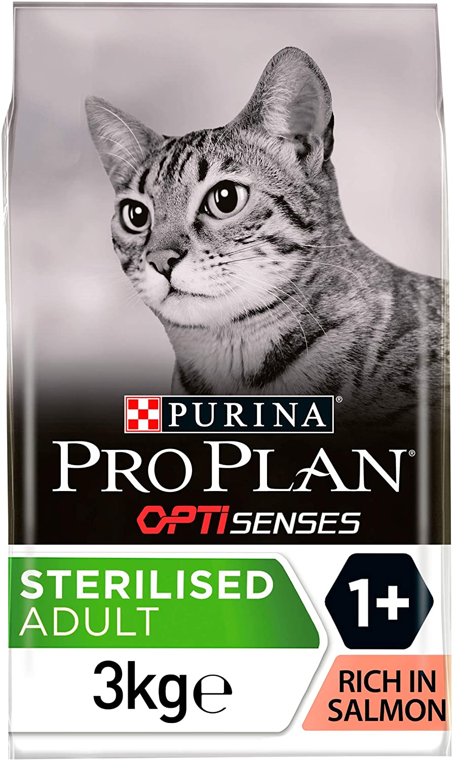  PURINA Pro Plan Comida Seco para Gato Esterilizado con Optirenal, Sabor Salmón - 3 Kg 