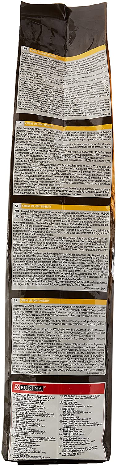  Purina Pro Plan, Dieta Veterinaria Canina - Pienso seco para la Mejora de la Movilidad en Las articulaciones de los Perros 