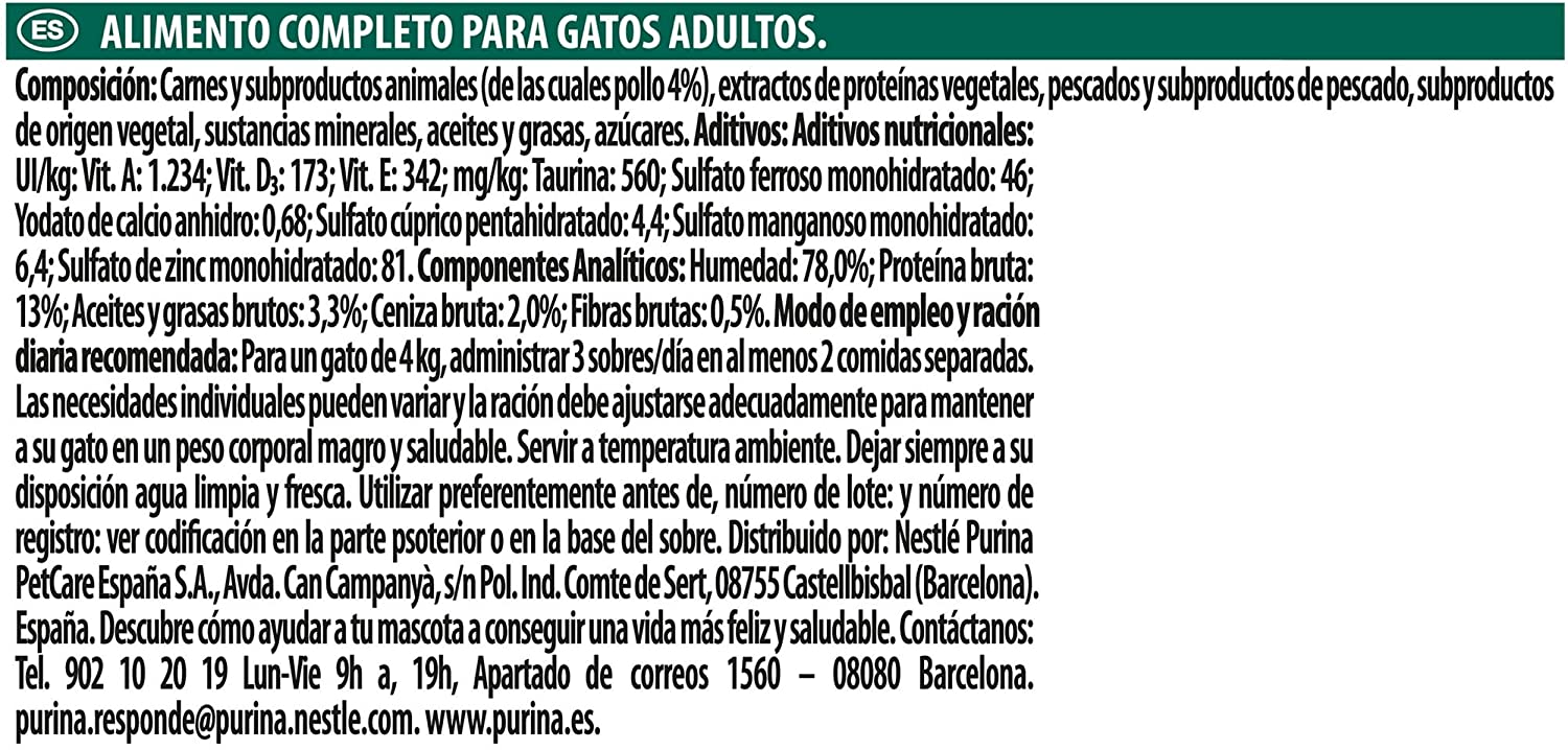  Purina ProPlan Comida para Gatos Esterilizados en Salsa Gato Adulto Pollo 24 x 85 g 