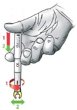  Quita-garrapatas VET tickSAFE®, para quitar garrapatas de forma segura en animales. NO es una pinza garrapatas. 