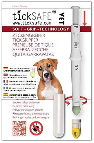  Quita-garrapatas VET tickSAFE®, para quitar garrapatas de forma segura en animales. NO es una pinza garrapatas. 