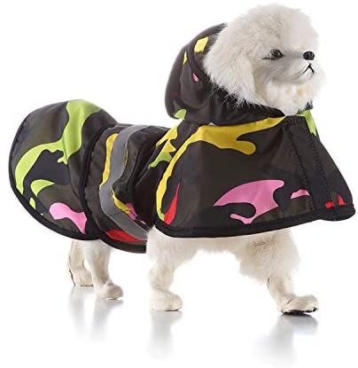  QZXCD Ropa para Mascotas Ventas de Moda Impermeable para Perros Perro Grande Golden Retriever Perro Grande Impermeable para Mascotas Ropa para Perros Reflectante Impermeable Poncho M BN 