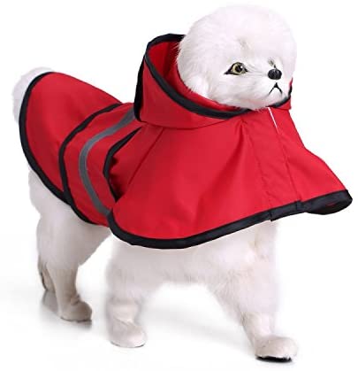  QZXCD Ropa para Mascotas Ventas de Moda Impermeable para Perros Perro Grande Golden Retriever Perro Grande Impermeable para Mascotas Ropa para Perros Reflectante Impermeable Poncho M BN 