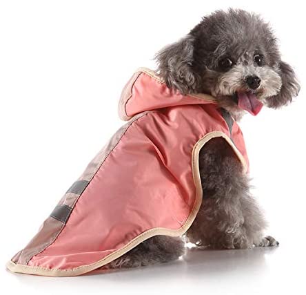  QZXCD Ropa para Mascotas Ventas de Moda Impermeable para Perros Perro Grande Golden Retriever Perro Grande Impermeable para Mascotas Ropa para Perros Reflectante Impermeable Poncho M BN 