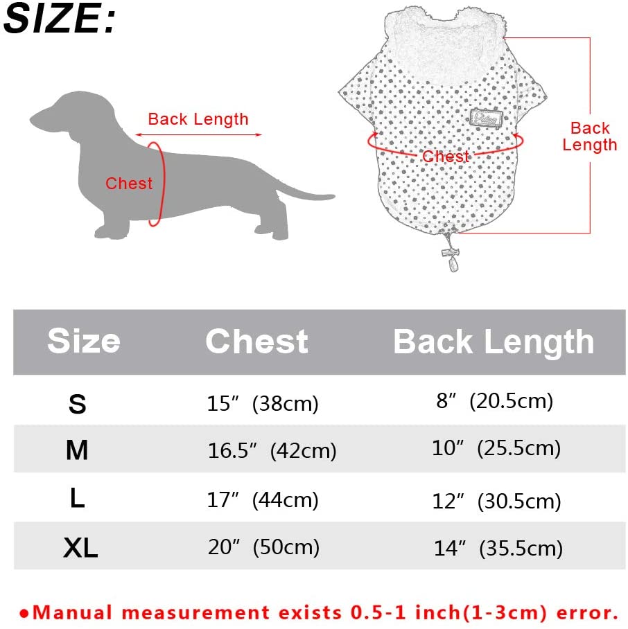  RC GearPro Chaqueta de Abrigo para Perros Clima frío Invierno Chaleco Impermeable a Prueba de Viento Cachorro para pequeños y medianos Perros Grandes Gatos 