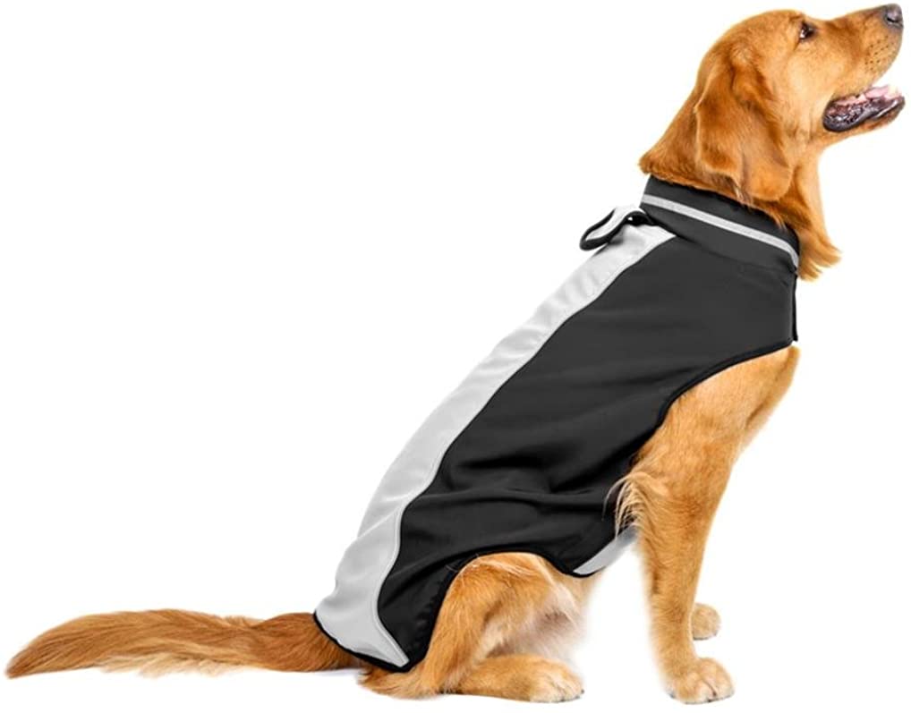  RETUROM Ropa para Mascotas, Impermeable Mascota Perro Grande Cachorro Chaleco Ropa Abrigo 