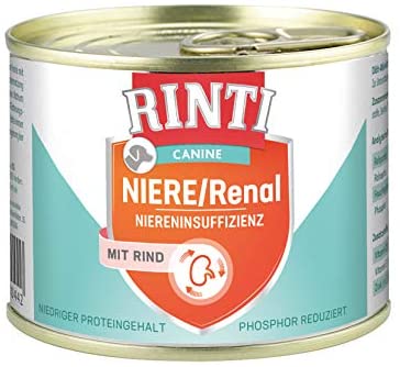  RINTI Canine Riñón/renal Vacuno, 12 Unidades (12 x 185 g) 