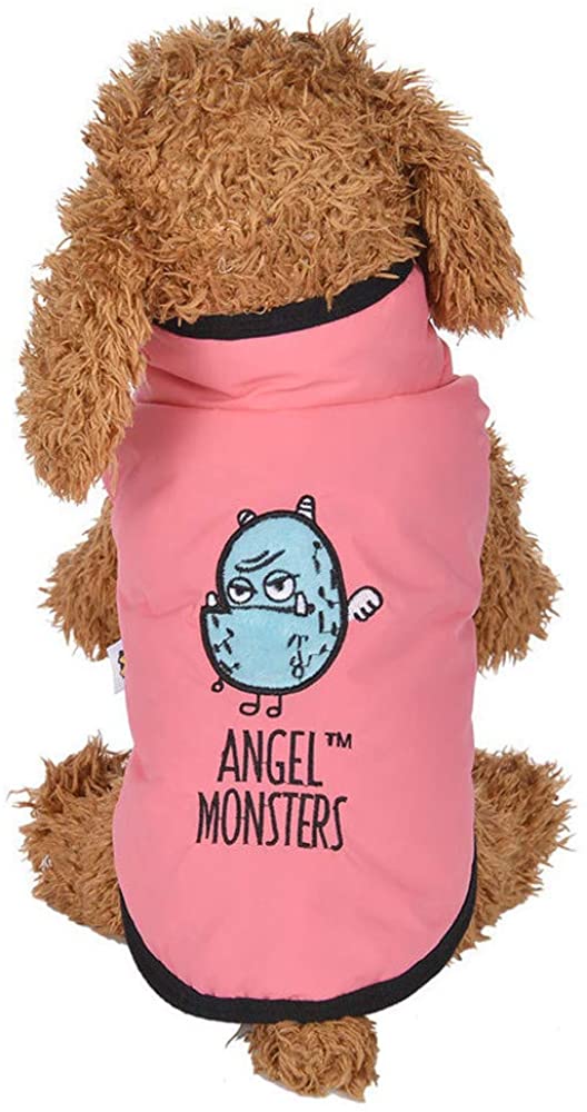  Ropa para Mascotas,Dragon868 Invierno Caliente Ángel Monstruos Impresos Acolchado Engrosamiento Chaleco Abrigo para Perros de Mascota 