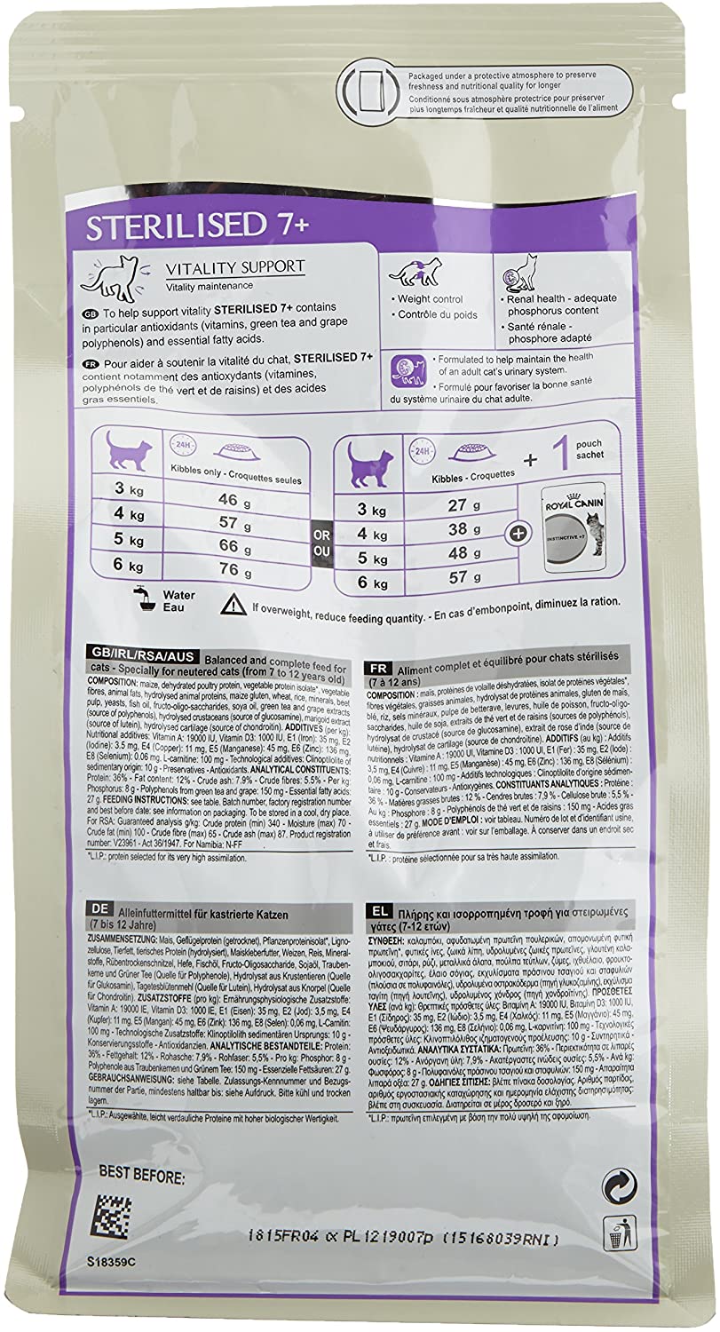  Royal Canin 55128 esterilizado 10 kg - comida para gatos 