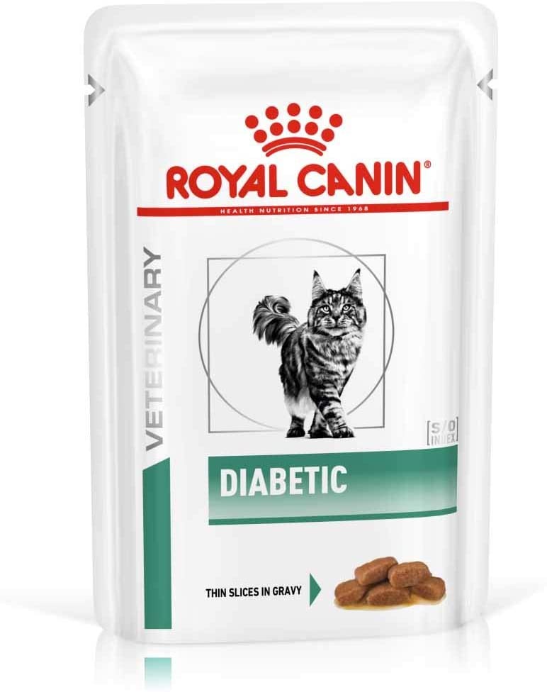  Royal Canin C-583938 Feline Diabetic, Comida para gatos, 100 gr, 12 sobres 