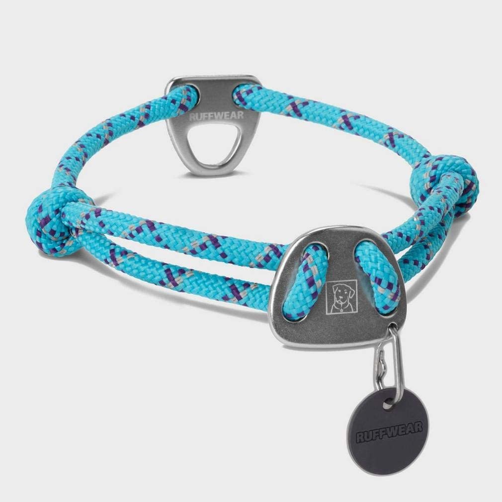  RUFFWEAR Collar de Cuerda para Perros Mediano, atolón Azul, Nudo-a-Collar 