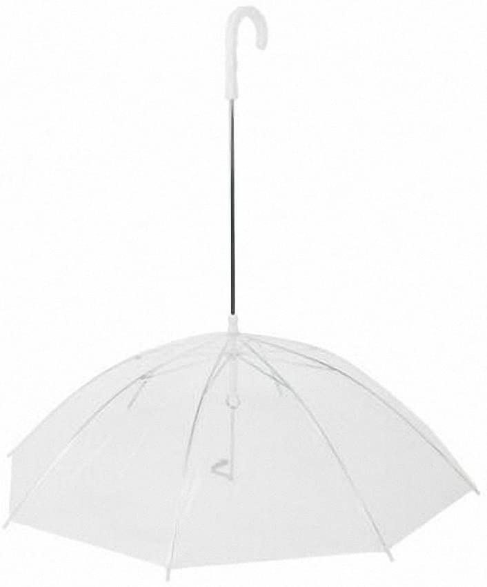  S-Lifeeling - Paraguas plegable para perros con correa, para nieve y lluvia, transparente, se adapta a la espalda de la mascota de hasta 50,8 cm 