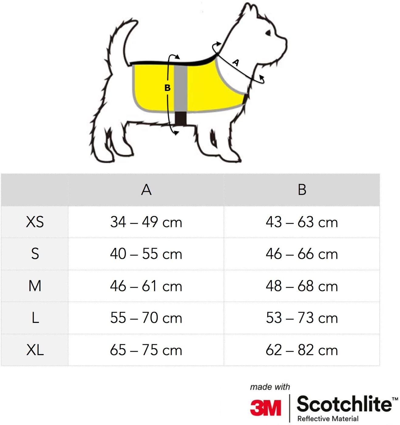  Salzmann 3M Chaleco Reflectante para Perros, Hecho con 3M Scotchlite, Chaqueta Reflectante para Perros en Diferentes tamaño para Todas Las Razas de Perros (2 Piezas por Juego). 