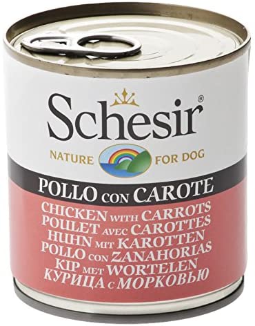  Schesir Dog Gallina con Zanahorias (Pack de 8, 8 x 285 g) 