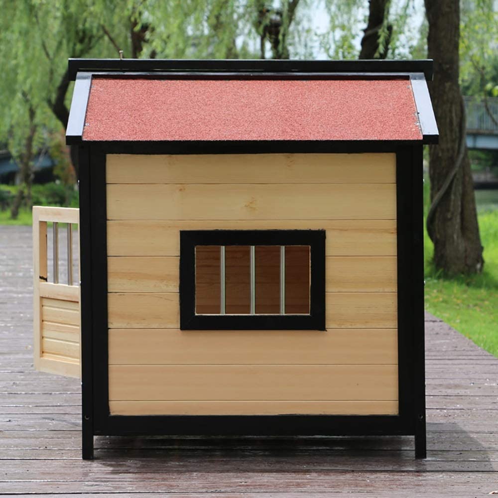  Sikungjlk Casa de Perro Caseta de Perro Madera al Aire Libre de Madera Caseta de Perro y Protegido Patio for Hacer un hogar Especial for su Mascota para Mascotas para Dormir y Descansar 