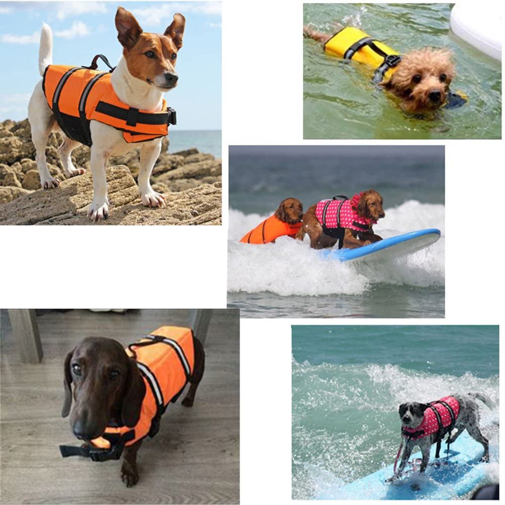  SILD color Pet Chaleco salvavidas tamaño ajustable perro Salvavidas Seguridad Chaleco reflectante para mascotas Salvavidas chaleco de vida de ahorro de perro abrigo para natación Surfing(M) 