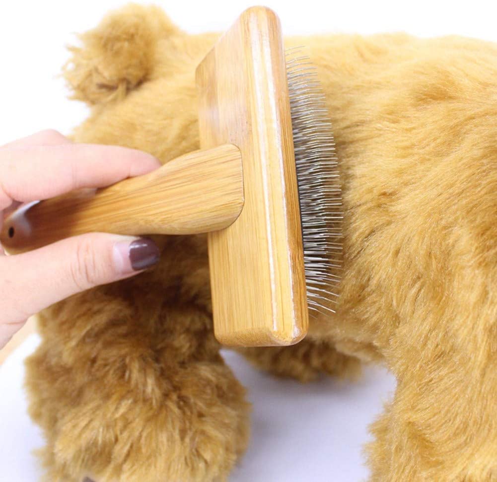  Sooiy Cepillo para Perros Peine para Perros Cepillo de Pelo Largo de Pelo Corto Cepillo para Perros autolimpiante para el Cuidado de la Piel y Adecuado para Gatos,S 