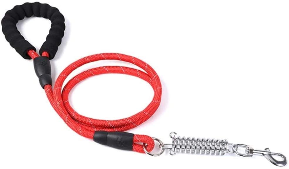  Suministros De Mascotas Correa Grande Para Perros Golden Retriever Correas De Collar Para Perros Medianas Y Grandes   Venta De Cuerda De Plomo Reflectante Fuerte 1 Pieza, Con Resorte Rojo, 1.5Mx1.2C 