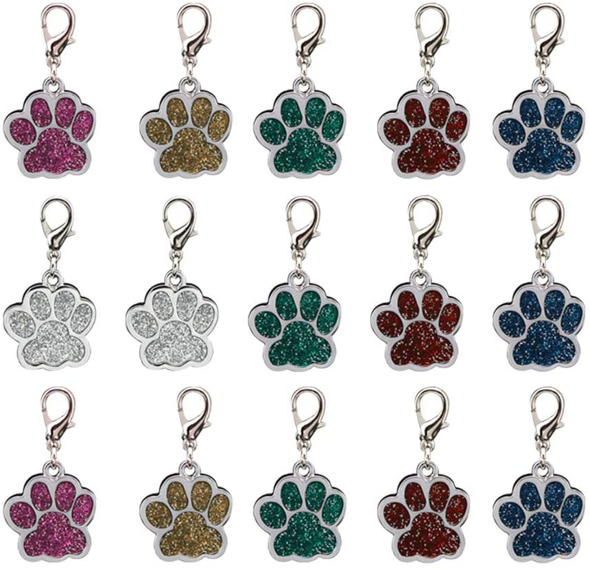  SUPVOX 15 piezas de aleación colgante encanto perro pata impresiones encantos colgante pata cuentas para collar diy pulsera color color aleatorio) 