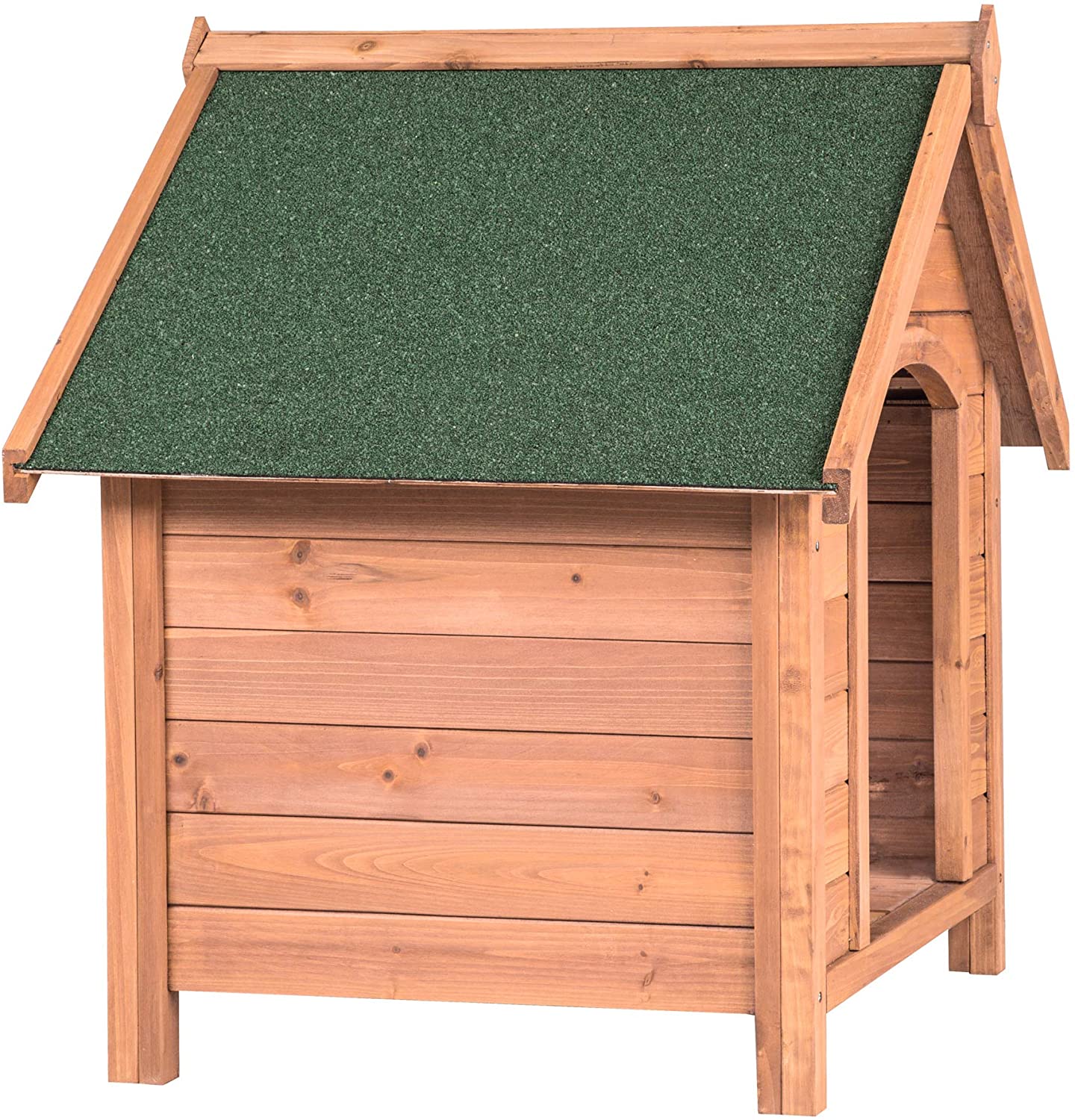  TecTake 403229 Caseta de Madera Maciza para Perro, Casa para Mascotas Animales, Construcción Resistente, Techo Extraíble, Ideal Exterior Interior Jardín, 72x65x83cm 