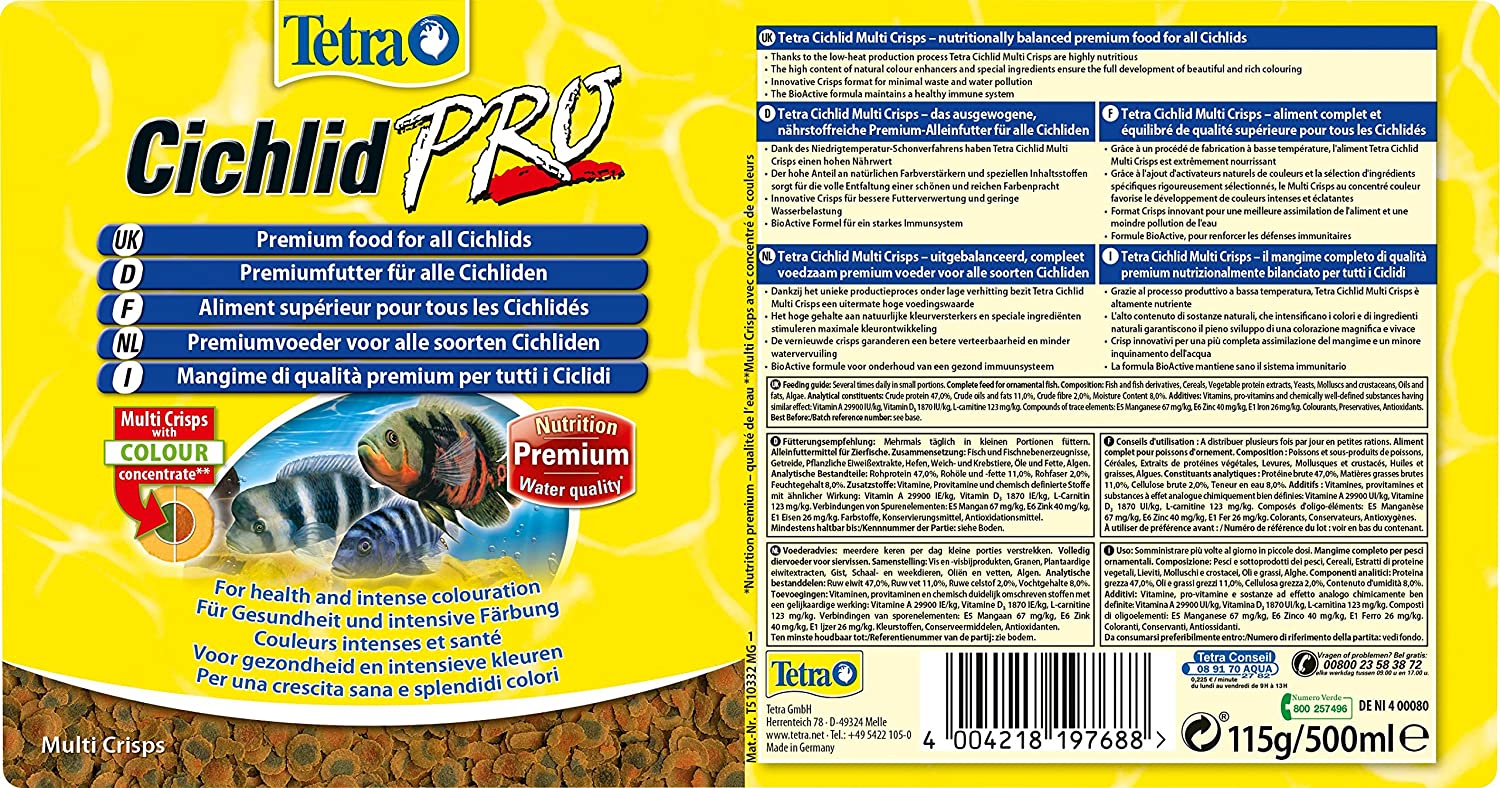  Tetra - Alimento Cichlid Pro Premium para peces 