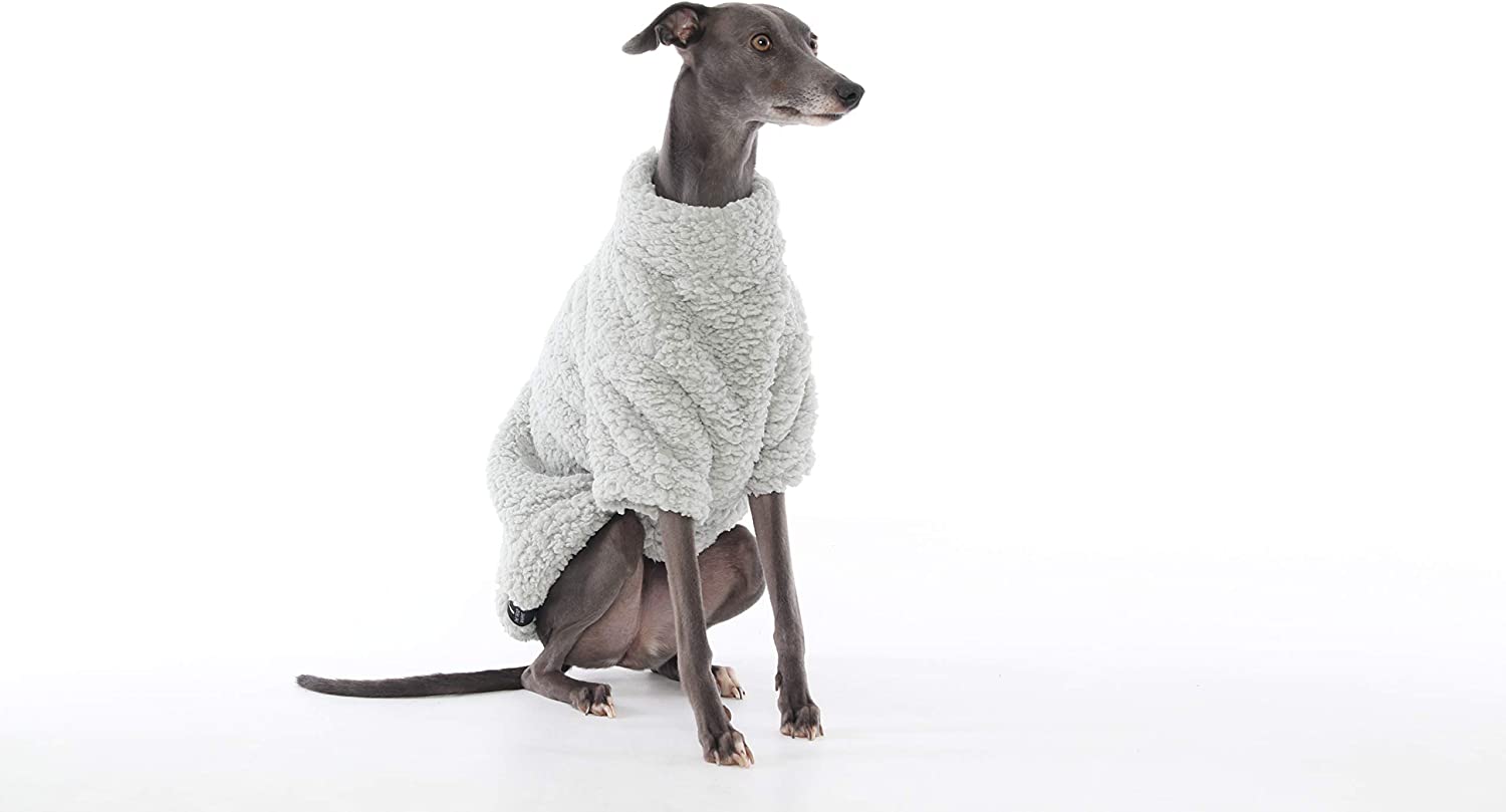  The Trendy Whippet Pijama de Forro Polar Suave Gris con diseño de Galgo Italiano, Azabache, Lurcher, Galgo, Saluki Sighthound. 