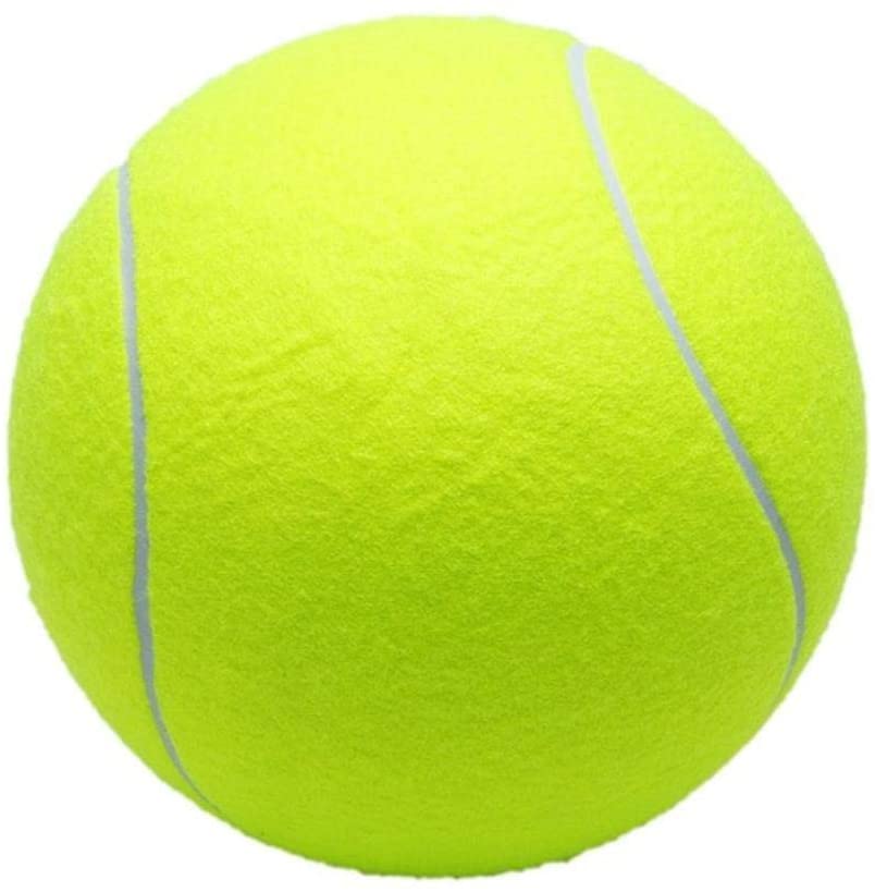  THREESS 24cm Juguetes para Masticar Perros Pelota de Tenis Gigante Deporte Juego al Aire Libre Lanzar Correr Recuperar Pelotas de Goma Mascota Perro Gato Cachorro Masticar Juguetes Pelota, Verde, M 