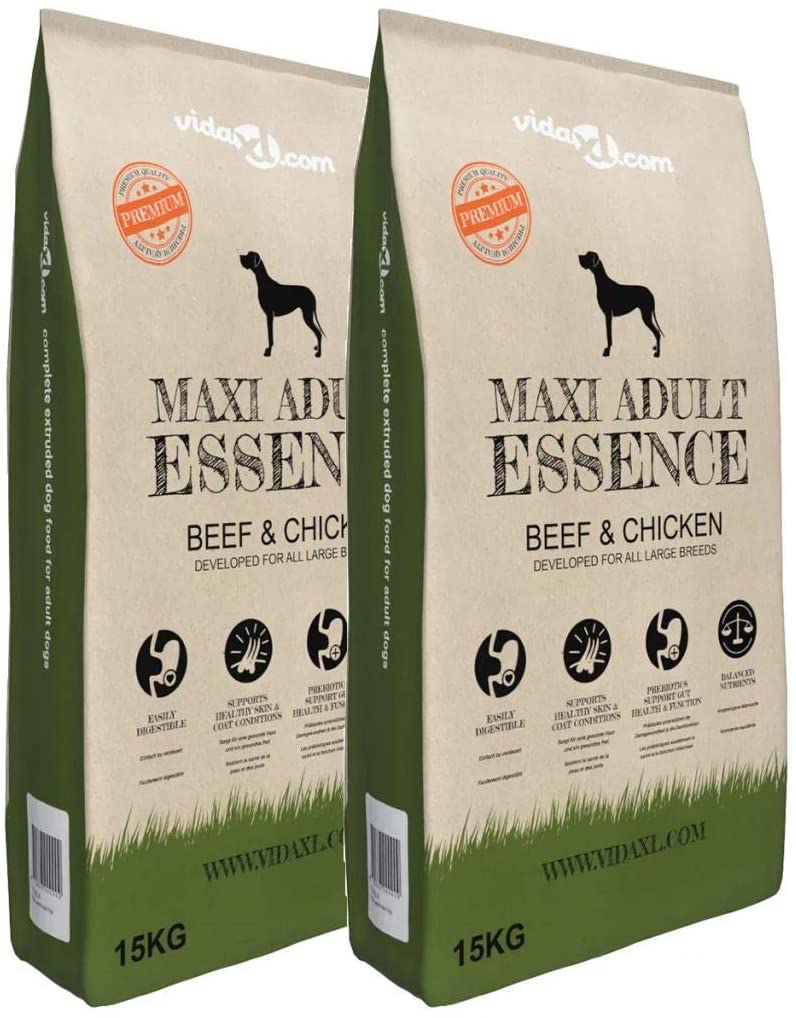  Tidyard Comida Seca Perros Maxi Adult Essence Beef&Chicken 2 uds 30 kg 