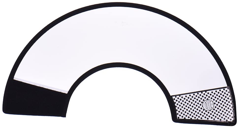  TJW Cono para Mascotas, E-Collar Protectora Cuello,Collarín para Perros,Collar Compatible con Mascotas,Color Blanco con Negro (S: Circunferencia del Cuello 13-15cm) 