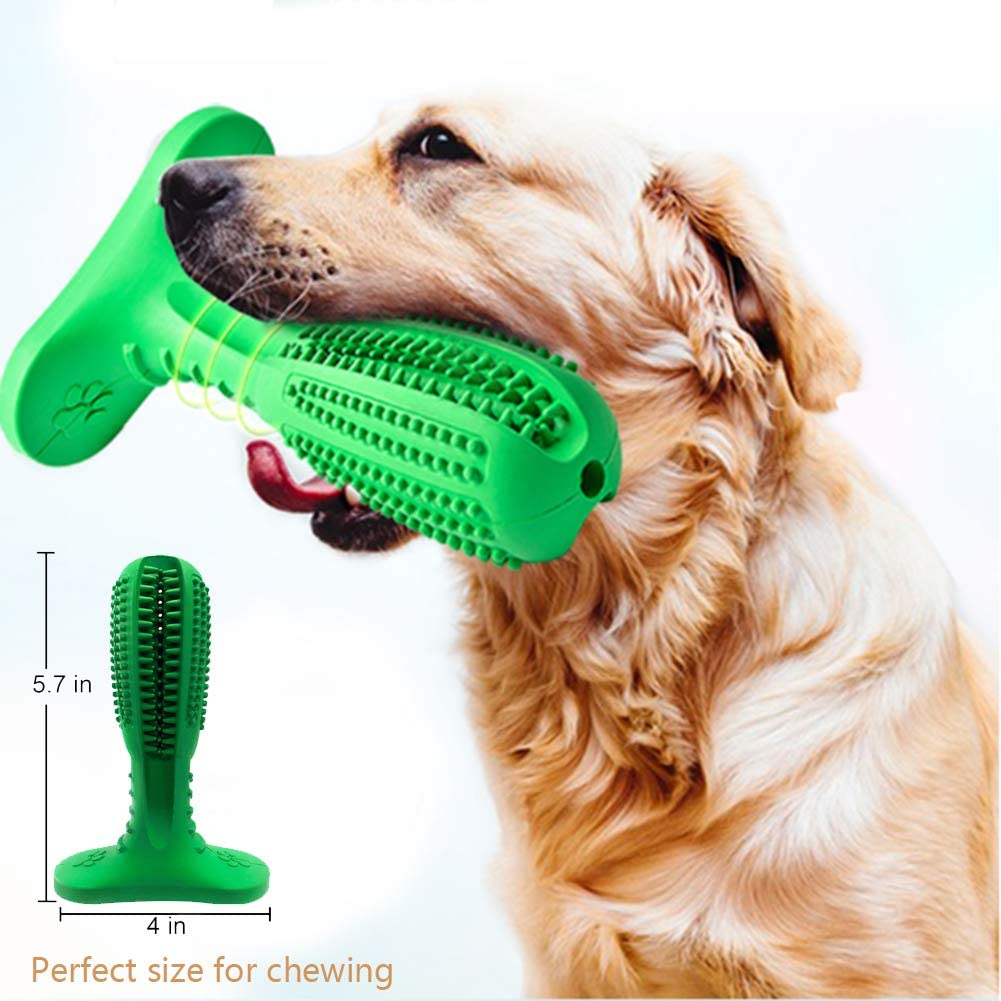  Tlich Cepillo de Dientes Perro,Palo Juguete para Masticar,Limpiador Dientes Perros, para Perros pequeños,Regalo para el Amante de Las Mascotas (Verde) 