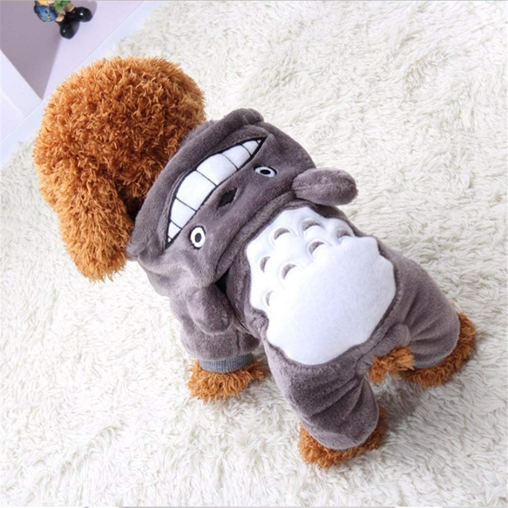  TMMDZZ Gris Perro De Mascota Banda De Invierno Cálido Cálido Chaquetas De Chihuahua Chaquetas con Capucha De Gato Disfraces Pug Bulldog Francés Ropa XS-X XL XS Gris 