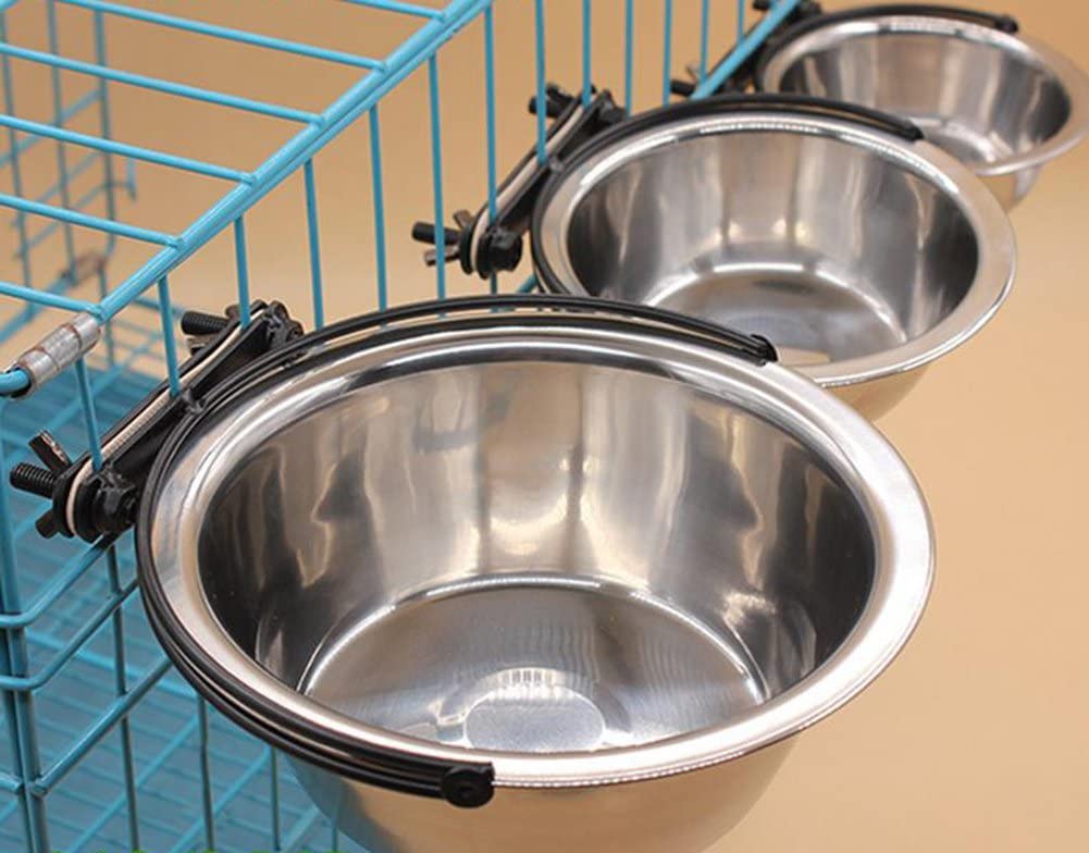  Topdo 1 Pieza Cuenco para Mascotas de Acero Inoxidable Cuenco con Colgando de Cuenco para Perro Gato Mascota Alimentos Uno Cuenco 17x6CM 