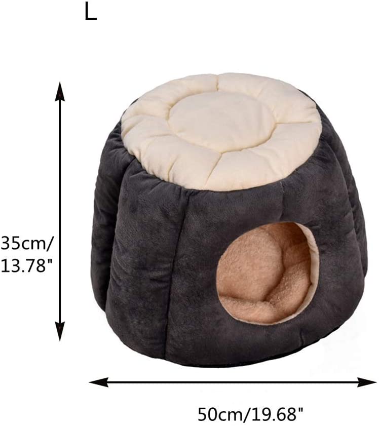  TXDIRECT Camas para Perros Cama Gato Cueva Cama de Veterinario para Perros Suave Cama del Perro Esponjoso Gato Cama Perro sofá Cama Nido Mascota Gray 