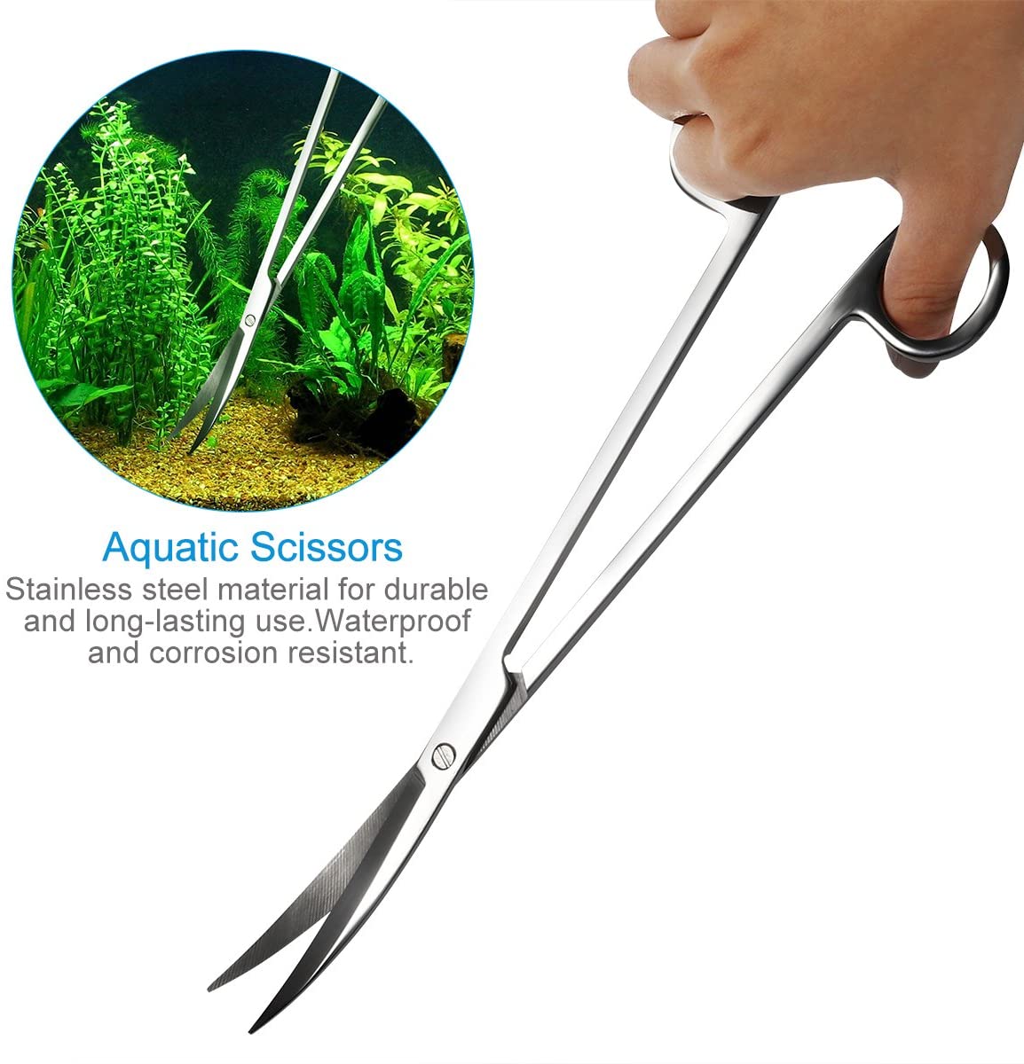  ueetek Acuario Kit Herramienta Accesorios Acero Inoxidable Acuario Depósito Agua Planta pinzas tijeras herramientas Set peces Starter Kits 