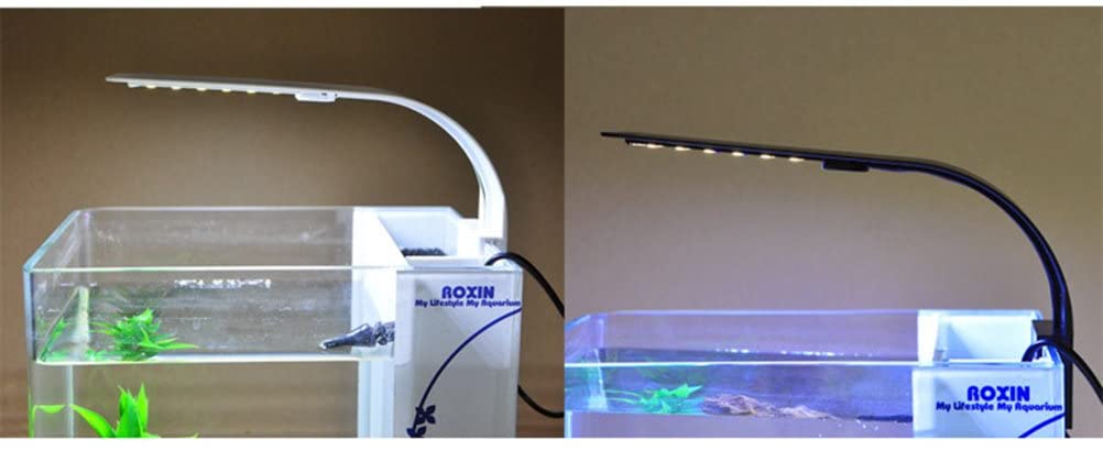  Ueetek Lámpara led ultrafina para acuario, con pinza, para planta 