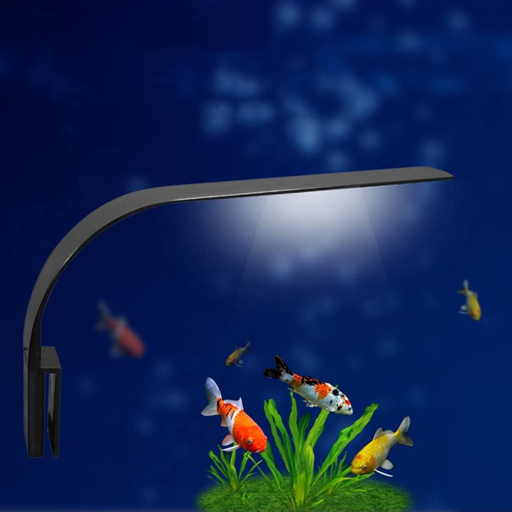  UEETEK Super delgado LED Plantas de luz de acuario crecen la iluminación creativa Clip-on lámpara con enchufe de la UE (luz azul) 