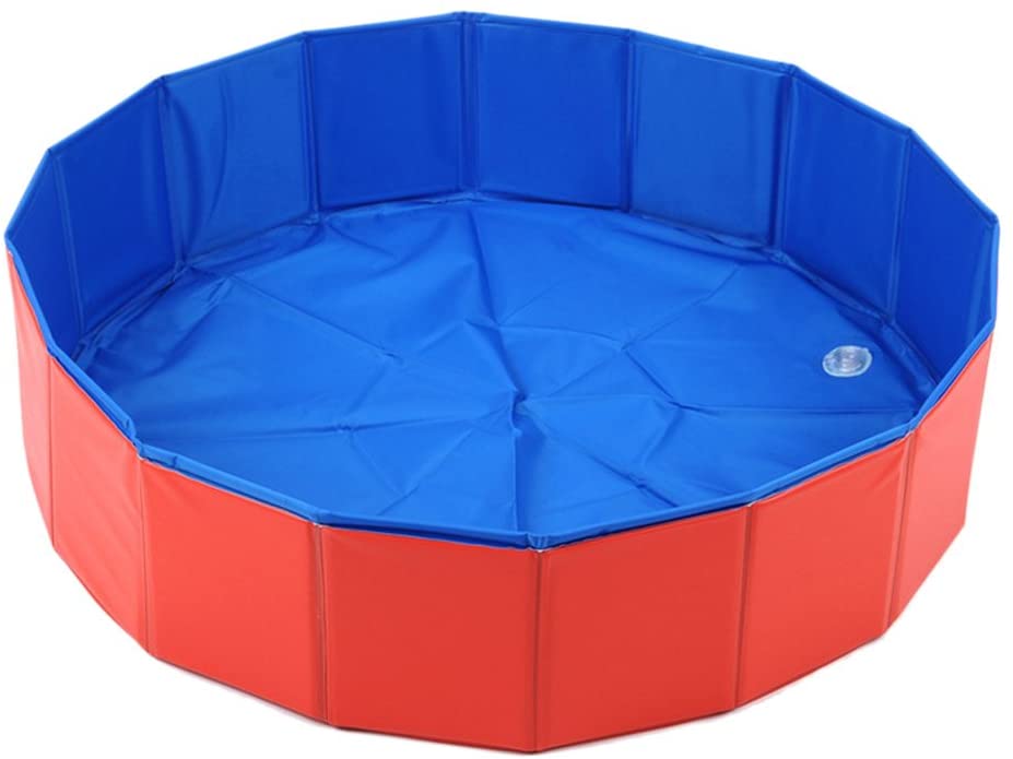  UKCOCO Piscina Portátil para Mascotas (80 x 20 cm, para Exterior y Exterior, Plegable, Ideal para Mascotas, Perros, Gatos, Natación, Baño) 