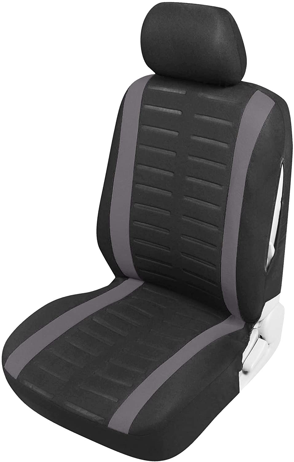  Upgrade4cars Fundas Asientos Coche Universales Negro Gris para Delanteros y Traseros | Funda para Asiento Coches | Accesorios Interior Universal 