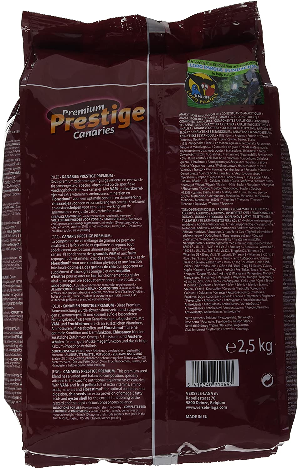  Versele-laga Prestige Premium - Comida Canaria (2,5 kg) 