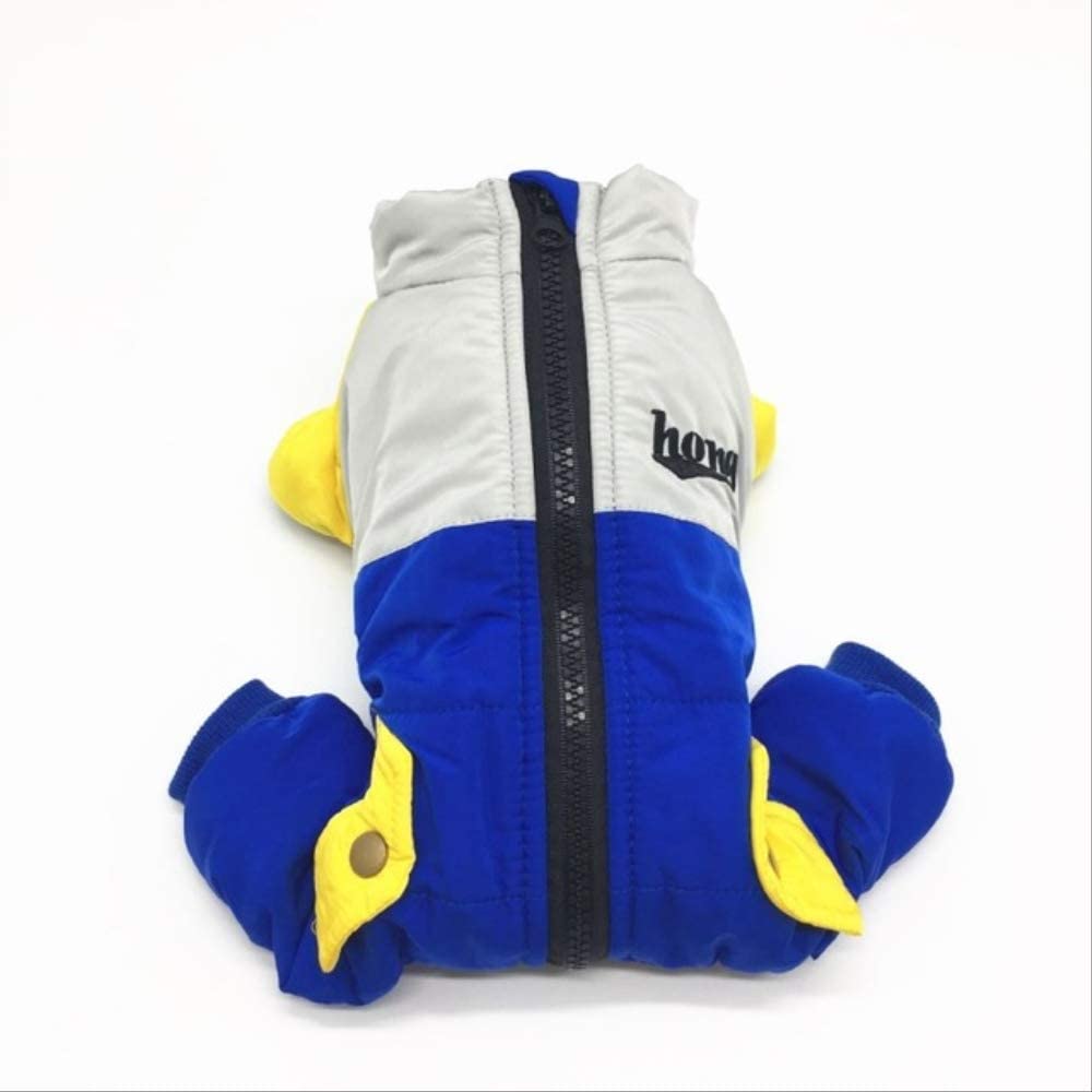  VFJLR Ropa para Mascotas de Invierno para Perros Chaqueta Impermeable para Perros Chaquetas cálidas para Cachorros Ropa de Bulldog francés Chihuahua S    1-2 kg Azul 