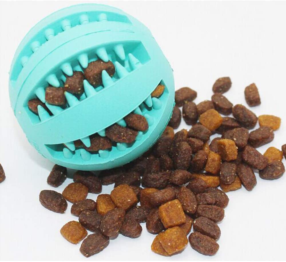  VictoriaHassan Dog Toys - New Pop Pet Dog Rubber Ball Feed Tool Teeth Funny Toy Chew Treat Dogs Play Toy Training Dental - by 1 PCs 