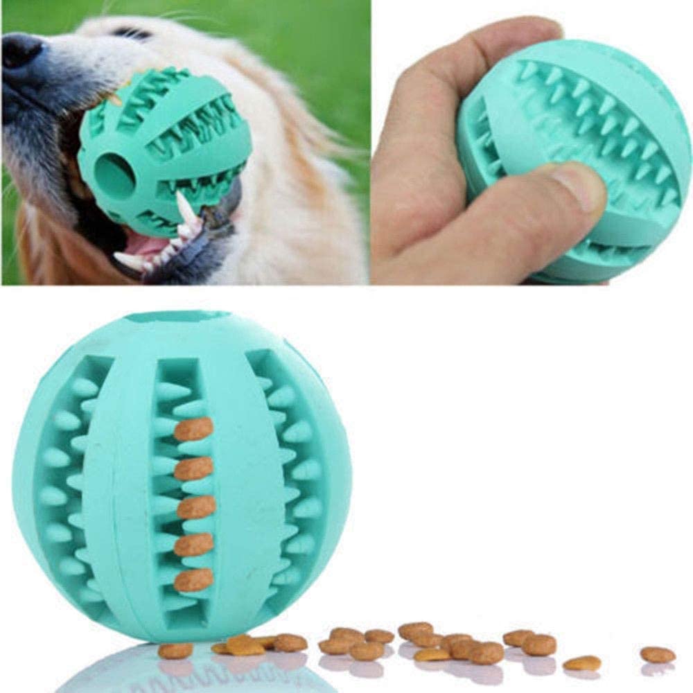  VictoriaHassan Dog Toys - New Pop Pet Dog Rubber Ball Feed Tool Teeth Funny Toy Chew Treat Dogs Play Toy Training Dental - by 1 PCs 